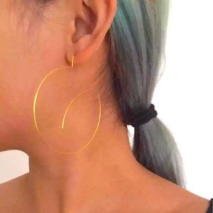 Vintage Handmade Brincos Hoop Earrings